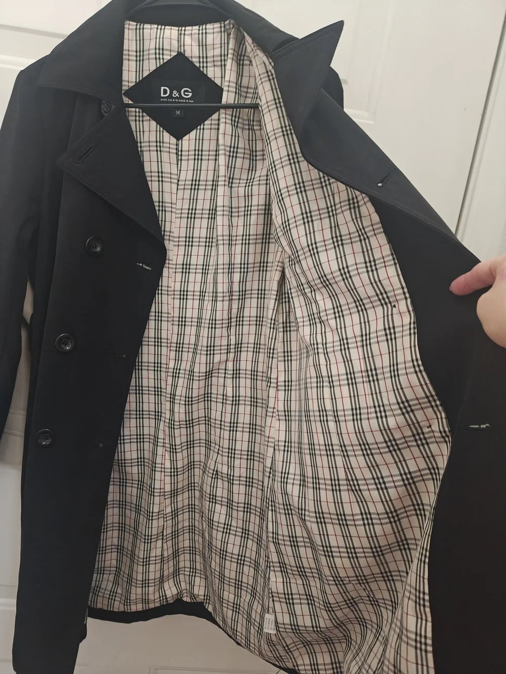 D&G Women’s Black Double-Breasted Trench Coat